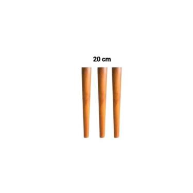 Imagem de Kit 3 pés palito de 20 cm + chapinhas e parafusos - BETO MOVÉIS