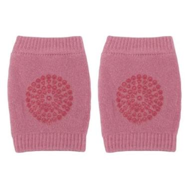 Imagem de Joelheira Antiderrapante Para Bebê Engatinhar Rosa - Buba