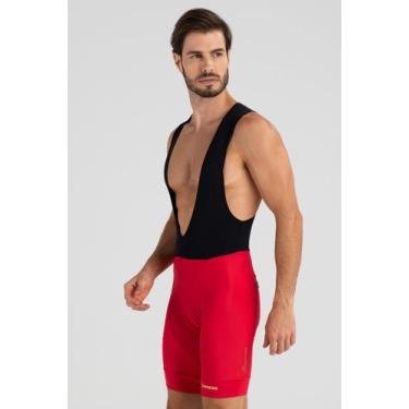 Imagem de Bretelle Para Ciclismo Masculino Vermelho Golden Savancini (2010), M