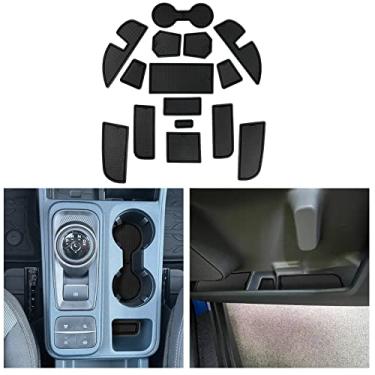 Imagem de CDEFG Ajuste personalizado para 2022-2024 Maverick Pickup Truck Slot Mat Center Console Pocket Liner Mats 2024 Maverick Truck Accessories Console Cup Holder Inserts Coaster Pad Antiderrapante, 15