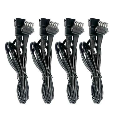 Imagem de KIRO&SEEU 4 peças 60 polegadas/150 cm, 4 pinos RGB LED multicolorido, conjunto de cabos de extensão de luz para LED, motocicleta, quadriciclo, carro, luzes multicoloridas, tiras de neon, caminhões,