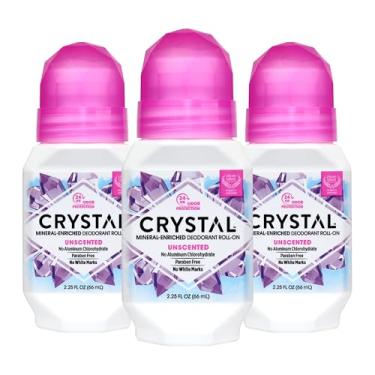 Imagem de Crystal Essence Desodorante Crystal - Roll On Mineral Desodorante Vegano para Mulheres e Homens, Sem Perfume - 2,25 Fl. Onça. (3 Pacotes) (A Embalagem Pode Variar)