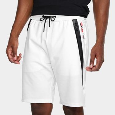 Imagem de Bermuda Moletom São Paulo JAB Com Faixa Masculina-Masculino