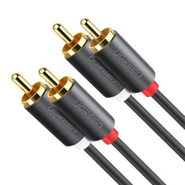 Imagem de Cabo de Áudio 2RCA Macho/Macho 1.5 Metros Preto Conexão de Alta Performance para Sistemas de Som Home Theater e Dispositivos de Áudio