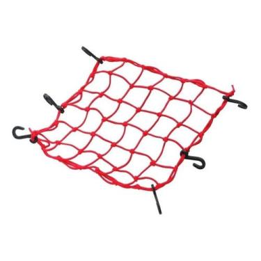 Imagem de Rede Elastica Aranha P/ Moto Capacete 35cm X 35cm Bagageiro - Piracapa
