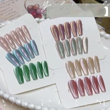 Imagem de ADHERE Série Jardim Místico - 12ml Esmalte em gel olho de gato 1 peça esmalte em gel holográfico magnético para salão de beleza faça você mesmo em casa (Incenso de Rosa)