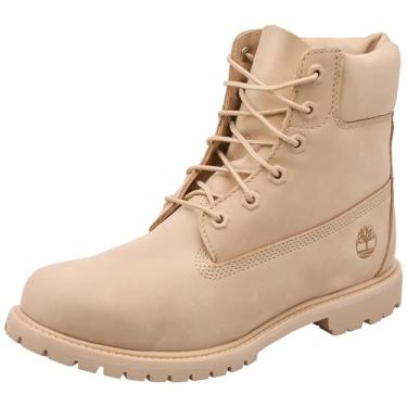 Imagem de Timberland Bota feminina impermeável premium de 15 cm, Nobuck bege claro, 36