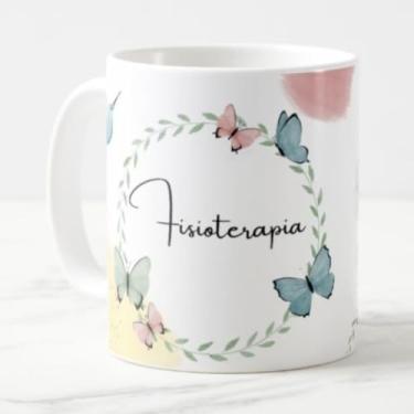 Imagem de Caneca Fisioterapia Fisioterapeuta Feminina Delicada Branca 325ml