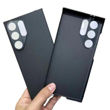 Imagem de Waillynice Capa de fibra de carbono original para Samsung Galaxy S24 Ultra anti-queda com design de capa de fibra de aramida S24ultra (600D (anel) fina, para S24 Ultra)