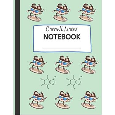 Imagem de Coffee cup and caffeine molecular structure Cornell Notes Notebook for Coffee Lovers: Back to school notebook and study aid for high school and college