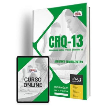 Imagem de Apostila CRQ-13 2024 - Assistente Administrativo - Apostilas Opção