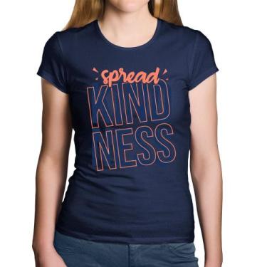 Imagem de Baby Look Algodão Spread Kindness - Foca na Moda, Marinho, GG