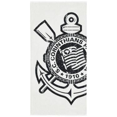 Imagem de Toalha de Time Banho Praia Corinthians 100% Poliéster Transfer 70cm x 