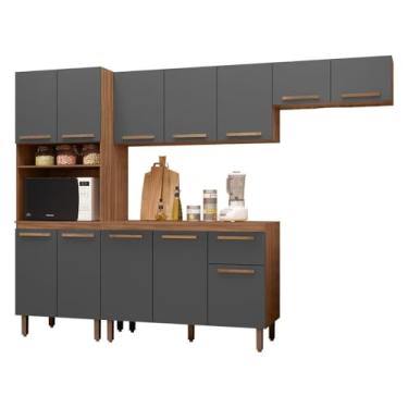 Imagem de Armário de Cozinha Completo Pop 1 Forno 12 Portas 1 Gaveta Freijo/Chumbo/Freijo