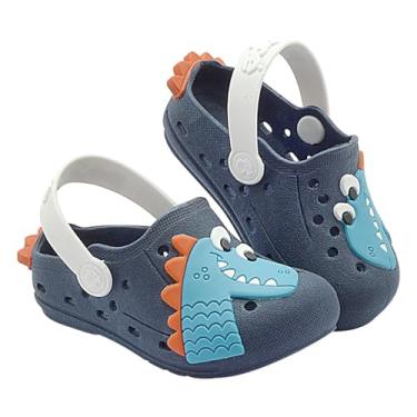 Imagem de Sandália Babuche Infantil Menino Dinossauro Divertido (Marinho, BR, Criança de 4 a 8 anos, Numérico, 30)