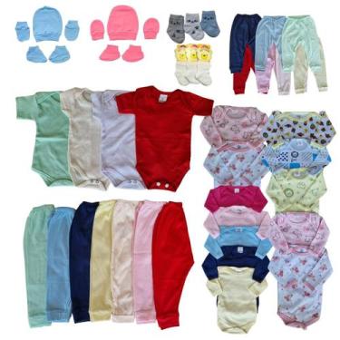 Imagem de Kit 13 peças enxoval bebê body calça e meia Algodão - Polo Toys, G, Un