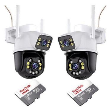 Imagem de kit 2 Câmeras Wifi Segurança  A28B (3MP+3MP) - gppro