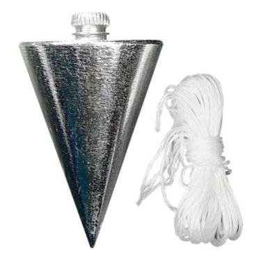 Imagem de Prumo De Centro Em Aco 300gr Com Cordão 5 Metros Mtx