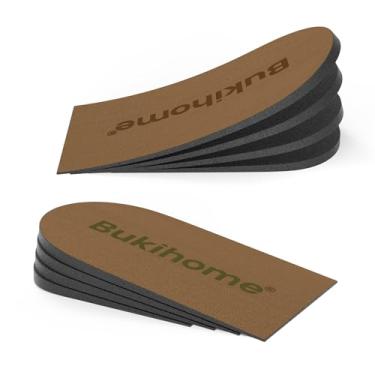 Imagem de Inserções ajustáveis de elevação do calcanhar para sapatos – Bukihome ortopédico elevador de sapatos para pernas irregulares, 4 camadas de aumento de altura, palmilha para dor no calcanhar, esporão no