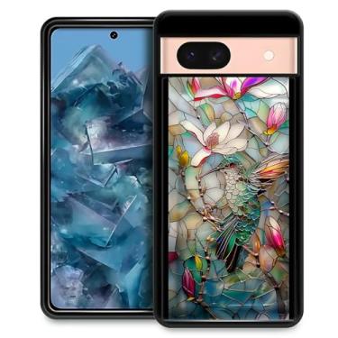 Imagem de Punmada Compatível com Google Pixel 8A capa móvel criativa painel traseiro de acrílico aderência de proteção de silicone especialmente projetada para o Google Pixel 8A 3D com aparência de flor