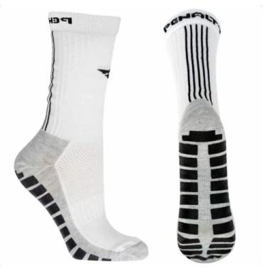 Imagem de Meia Penalty Grip Antiderrapante, Branco