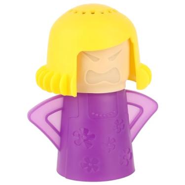 Imagem de Limpador de micro-ondas da Topst Angry Mama com vinagre e água para cozinhas, equipamento de limpeza a vapor, limpa facilmente a massa em minutos (roxo)