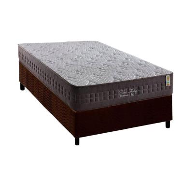 Imagem de Cama Box Solteiro: Colchão Molas Masterpocket Ensacadas New King Brown + Base Crc Suede Brown (88x188)