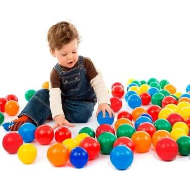 Imagem de Bolinhas Coloridas para Piscina e Toca Infantil, 100 Unidades, Plástico Resistente, Cores Sortidas