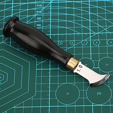 Imagem de Phefop Ferramenta de Madeira de Borda de Couro de Sandália Langable para Comércio, Criador de 1,0 Mm de Forma do Ventilador para Decoração e Deficiência de Cinto, Adequado para Entusiastas da (1mm)