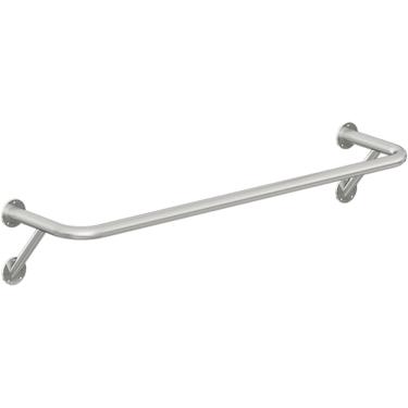 Imagem de Rack de roupas montadas na parede, roupas de parede de aço inoxidável Rail Rail Roupas destacáveis ​​Roda de vestuário pesada para armazenamento de armário Roupa Display Rous para armário, u