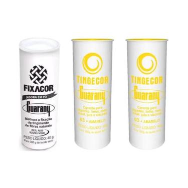 Imagem de Kit FixaCor + 2 Corante de Roupas Amarelo Guarany