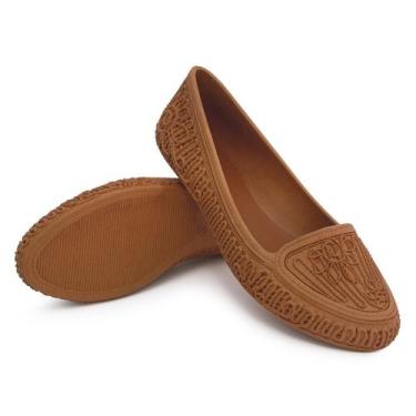 Imagem de Sapatilha Feminina Sapato Mocassim Injetado Caramelo - Sem marca, 37
