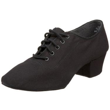 Imagem de Capezio Tênis feminino de salão de treino de 2,5 cm, Preto, 7 Wide