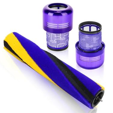 Imagem de Rebirthcare Rolo de escova e filtro para aspirador de pó Dyson V15 Detect/V15 Detect Plus, peças de substituição V15 #970013-02 e 971634-01