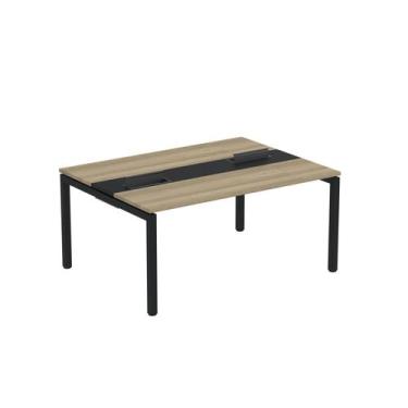 Imagem de Estação de Trabalho Mesa Plataforma Escritório Dupla para 2 Pessoas co