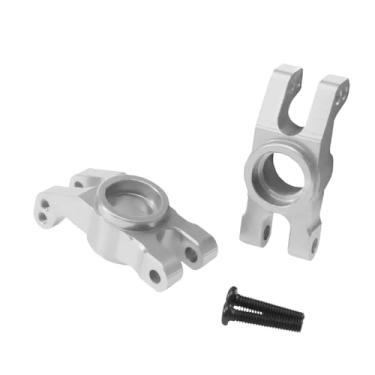 Imagem de simhoa 2x 1:14 escala RC eixo traseiro assento RC conjunto de direção Sturdy Toys Hobby peça de substituição de atualização para modelo de caminhão para, Prata