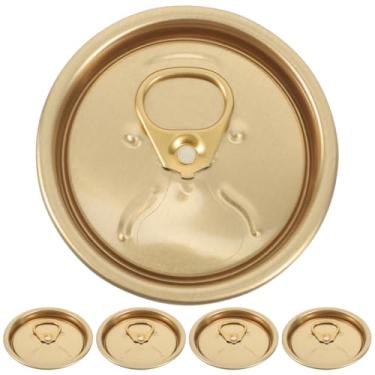 Imagem de MAGICLULU 10 peças de tampas de lata de alumínio, anel fácil de puxar, tampas de refrigerante de boca grande, tampas de metal resistente para cerveja e bebidas