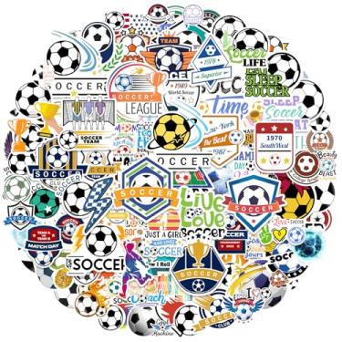 Imagem de 200 peças de adesivos de futebol para álbuns, adesivos motivacionais para bagagem, garrafas de água, presentes de futebol para adolescentes, adultos e crianças