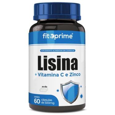 Imagem de Cloridrato De Lisina + Vitamina C Zinco 60 Cáps - Fitoprime