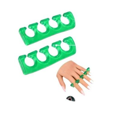Imagem de Separador De Dedos De Silicone Macio Em 5 Cores, 2 Peças, 2.6x9.2cm, F