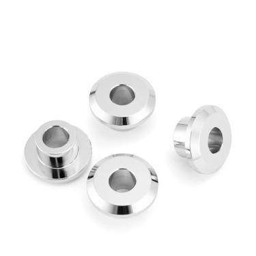 Imagem de Mofun CNC Handlebar Riser Bushings Solid Billet Aluminum Compatible with Harley Touring Street Glide Electra Glide Road Glide Road King 1983-2025, Fit Softail Slim Low Rider 2018-2025 Chrome