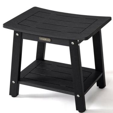 Imagem de Banco de banho KaimuBench HDPS impermeável preto ajustável