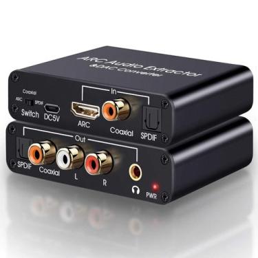 Imagem de Extrator de áudio HDMI ARC Conversor digital para analógico Tendak