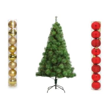 Imagem de Arvore De Natal Pinheiro 1,2 Metros 90 Galhos Com Enfeites - lojas vm