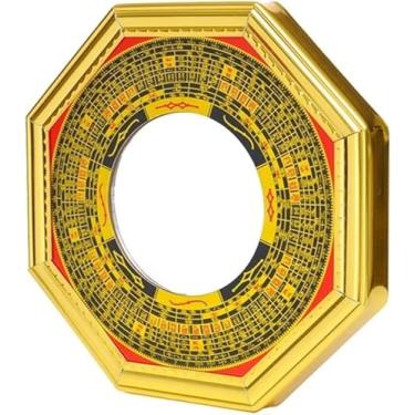 Imagem de Espelho Bagua côncavo taoísta, espelho convexo de liga de entrada, espelho côncavo, ornamentos Feng Shui, espelho tai chi (16,5 cm)