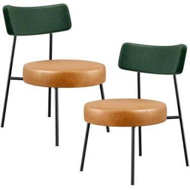 Imagem de Kit 02 Poltronas Para Sala De Estar Londres L02 Facto Verde Musgo mate