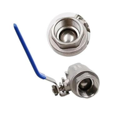 Imagem de BSPT 1/10.2 cm 3/20.3 cm 1/5.1 cm 3/10.2 cm 2.5 cm 1-1/10.2 cm 1-1/5.1 cm fêmea de aço inoxidável SS304 2P válvula de esfera com cabo de vinil válvulas de rosca WWECCQIJ (1-1/5.1 cm)