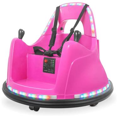 Imagem de Carro Elétrico Infantil Bate Bate 12V com 2 Velocidades, Controle Remoto e APP, Luzes LED, Bluetooth e Giro de 360º para Crianças de 1 a 5