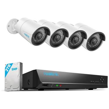 Imagem de Sistema de Câmera de Segurança 8 Canais PoE IP, 4 PCS, REOLINK RLK8 410B4 5MP, Branco