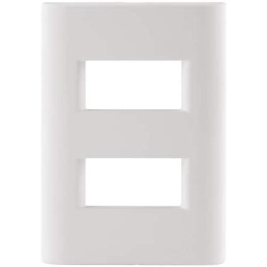 Imagem de Placa 2 Postos Afastados Tramontina Giz Com Suporte Branco Soft Touch 